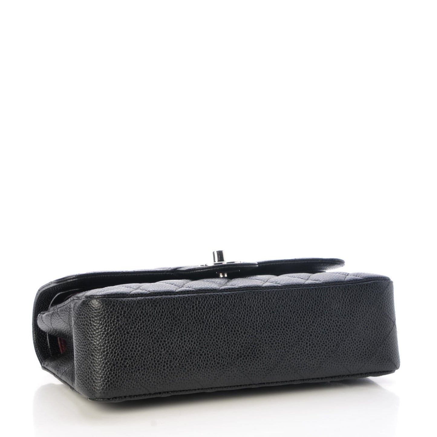 Caviar Quilted Small Double Flap Black
