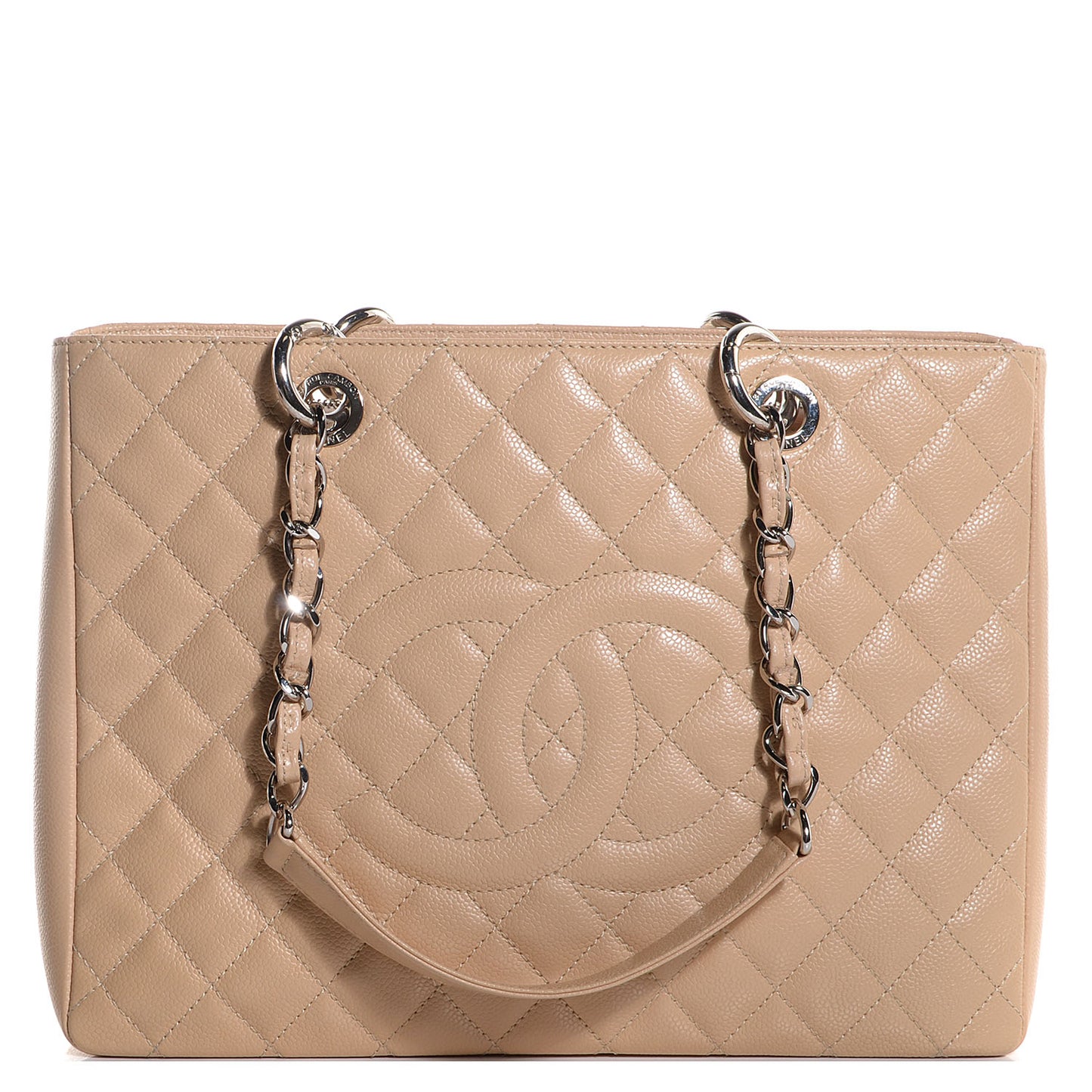 Caviar Grand Shopping Tote GST Beige Clair