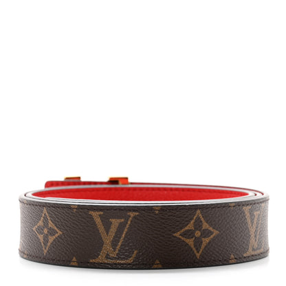 Louis Vuitton Monogram 30mm LV Initiales Reversible Belt 85 34 Coquelicot 2 of 5