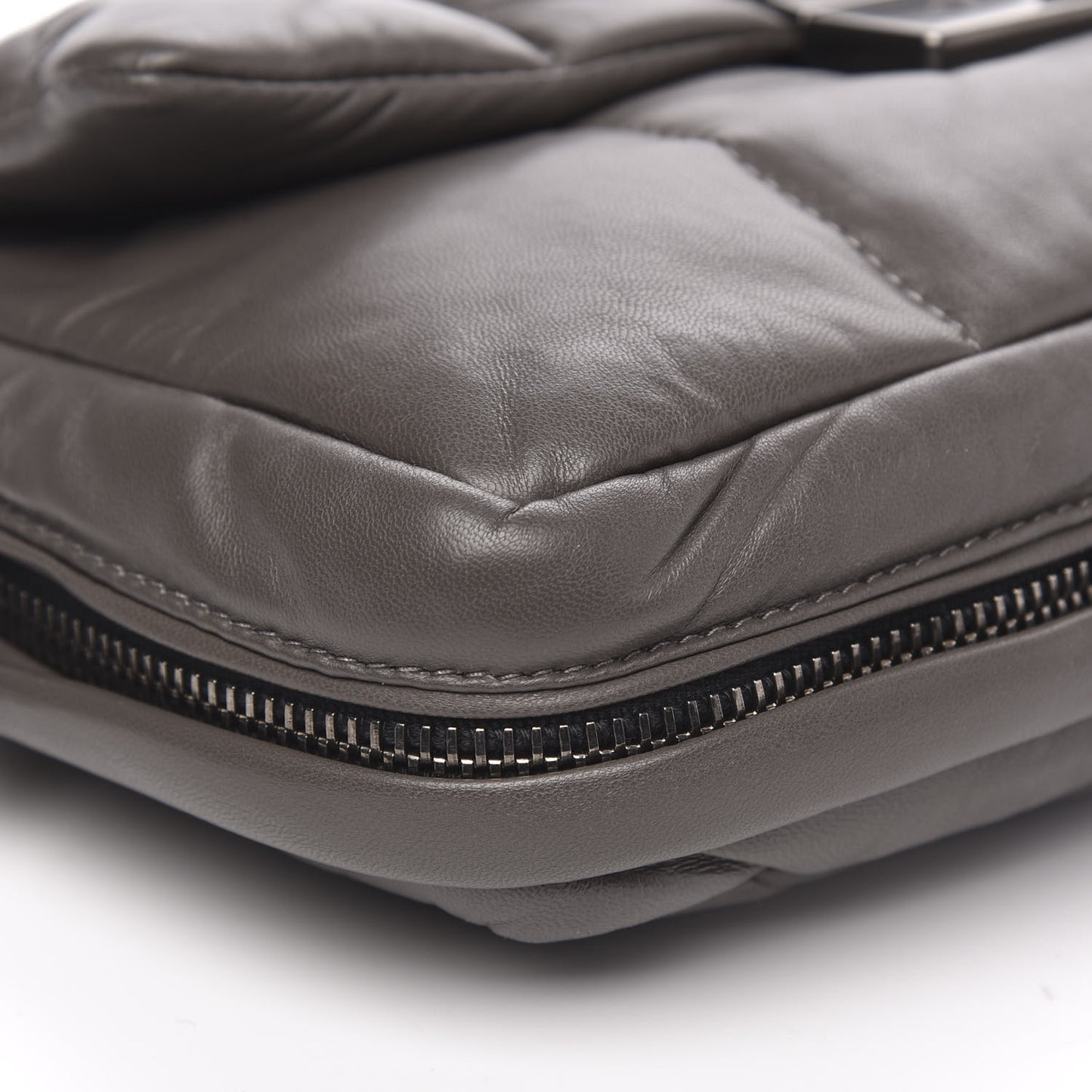 Nappa Bomber Sound Chain Flap Shoulder Bag Ardesia