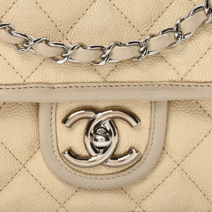 Chanel Caviar Quilted Medium French Riviera Flap Beige 8 of 10