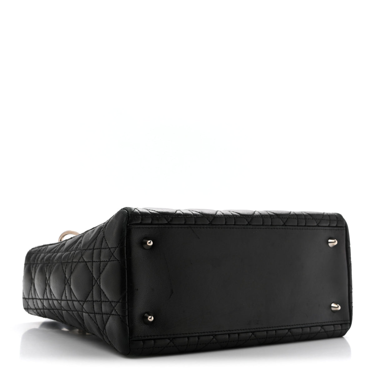 Christian Dior Lambskin Cannage Medium Lady Dior Black 7 of 27