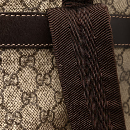 Gucci GG Supreme Monogram Medium Single Buckle Rucksack Backpack Beige Ebony Brown 11 of 11