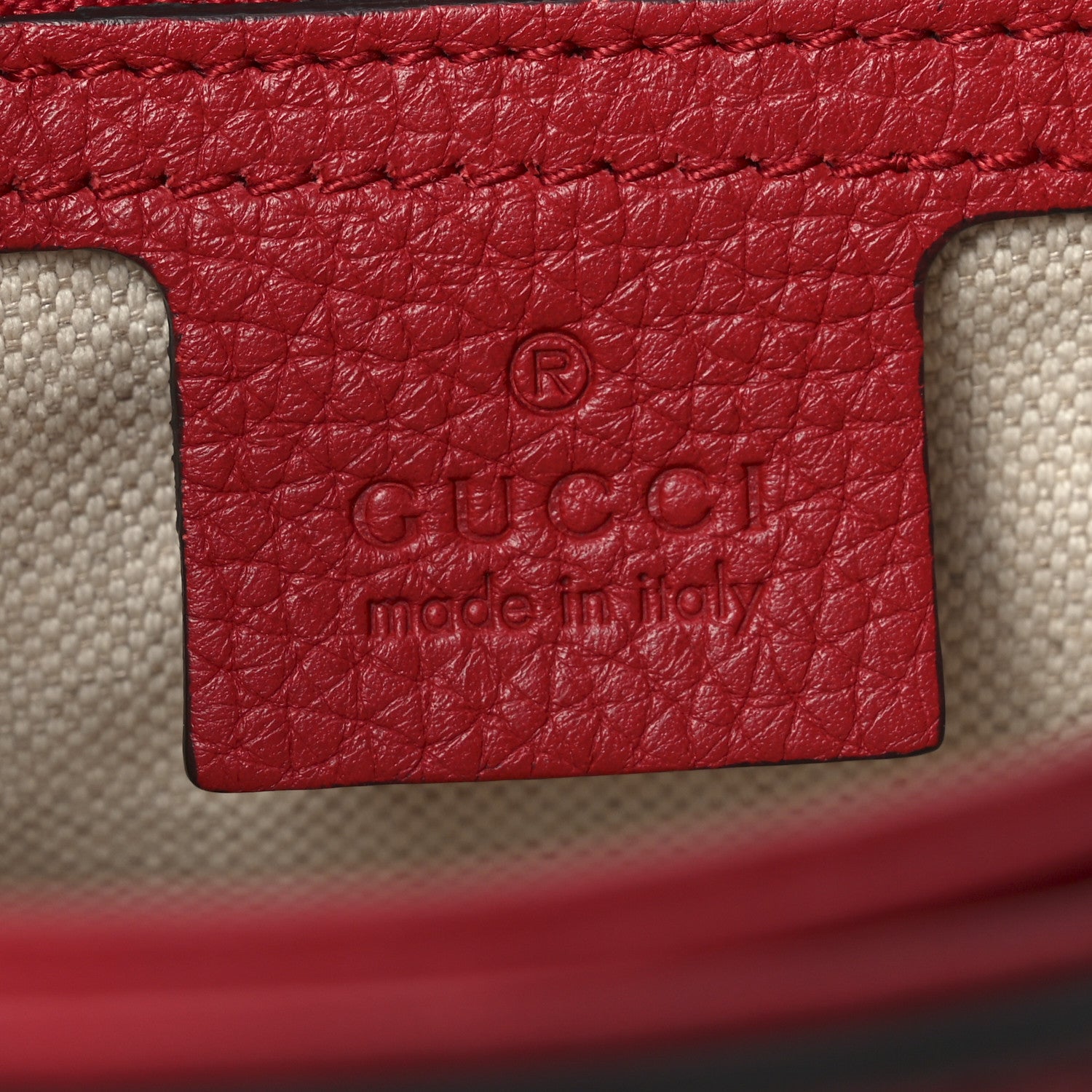 Gucci Cellarius Calfskin Feline GG Marmont Flap Shoulder Bag Vulcanic Red 6 of 10