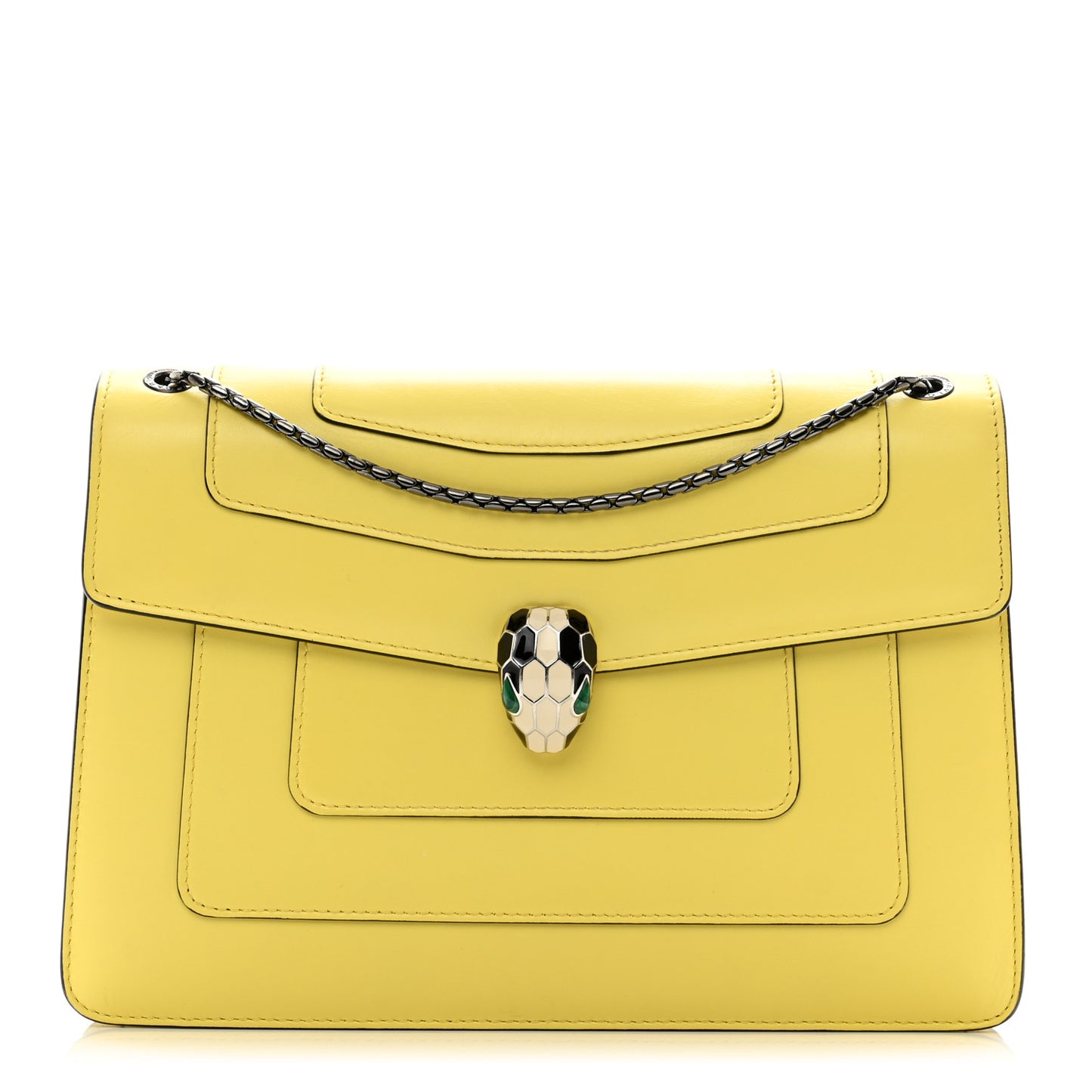 Calfskin Serpenti Forever Shoulder Bag Yellow