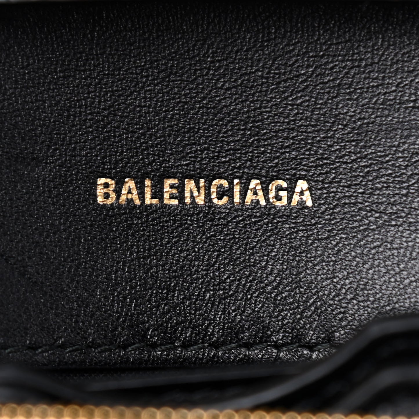 Shiny Calfskin Crocodile Embossed Small B Bag Black
