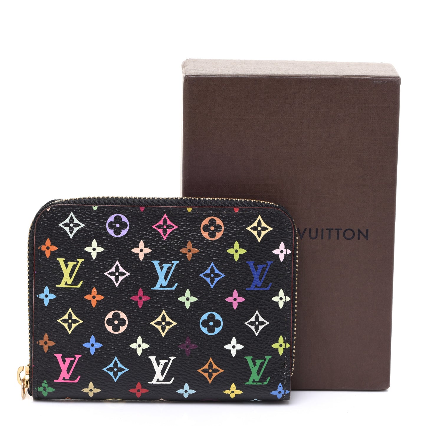 Monogram Multicolor Zippy Coin Purse Black Violet