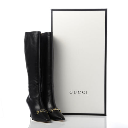 Gucci Calfskin Zumi Knee High Boots 37 Black 9 of 9
