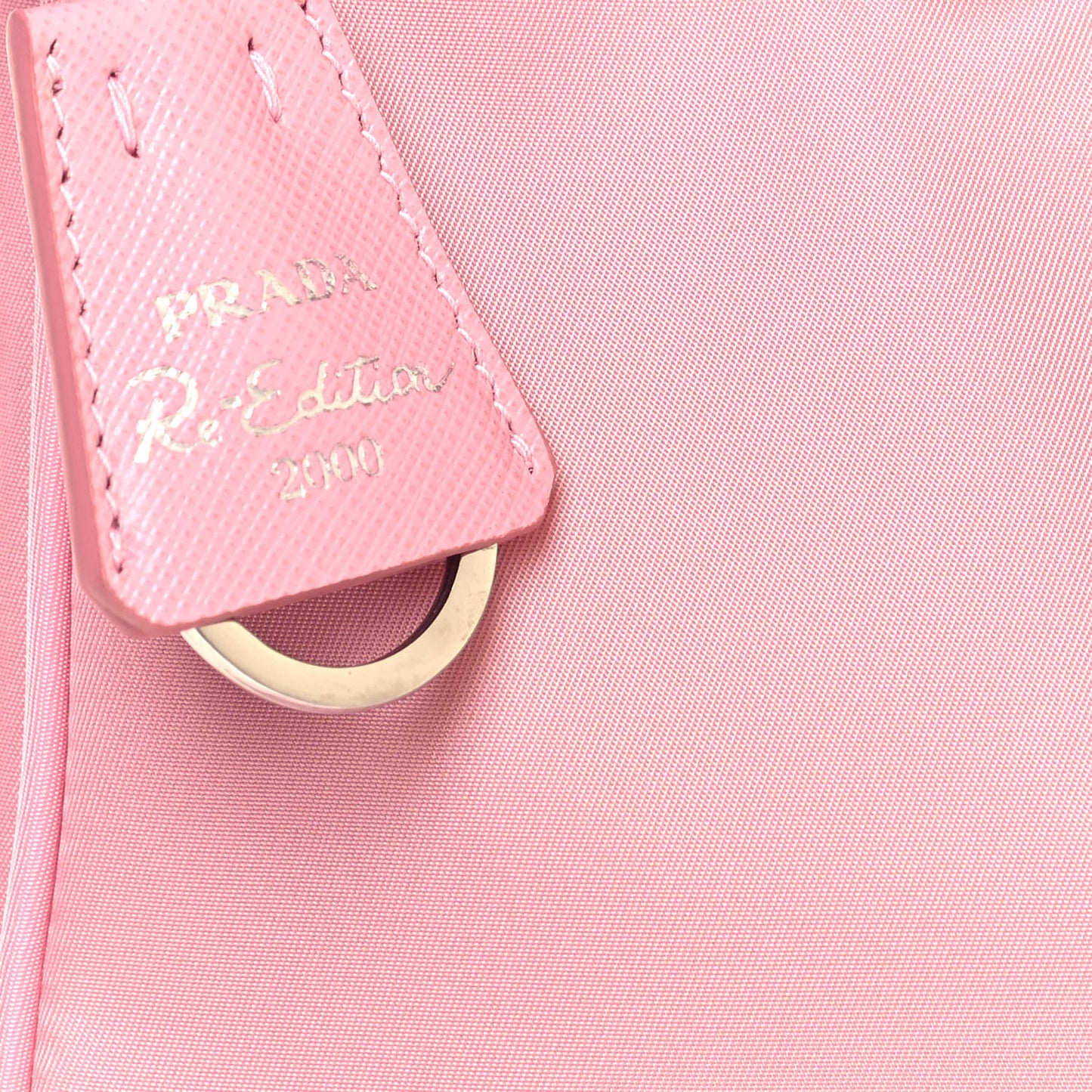 Tessuto Nylon Saffiano Mini Re-Edition 2000 Bag Rosa