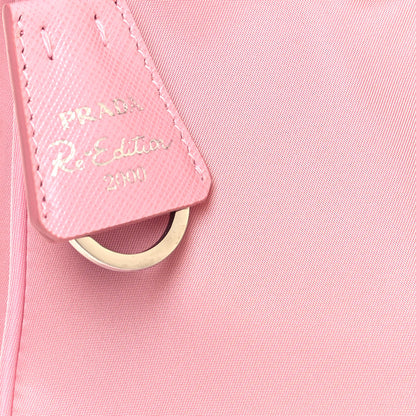 Prada Tessuto Nylon Saffiano Mini Re-Edition 2000 Bag Rosa 8 of 15