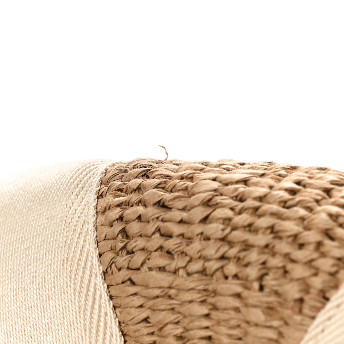 Raffia Large Woody Tote White