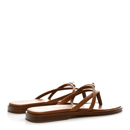 Hermes Calfskin Miss Sandals 36 Naturel 5 of 8