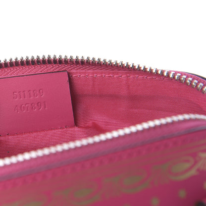 Gucci X SEGA Calfskin GUCCY Stars Mini Dome Shoulder Bag Violet Fuxia Gold 9 of 9