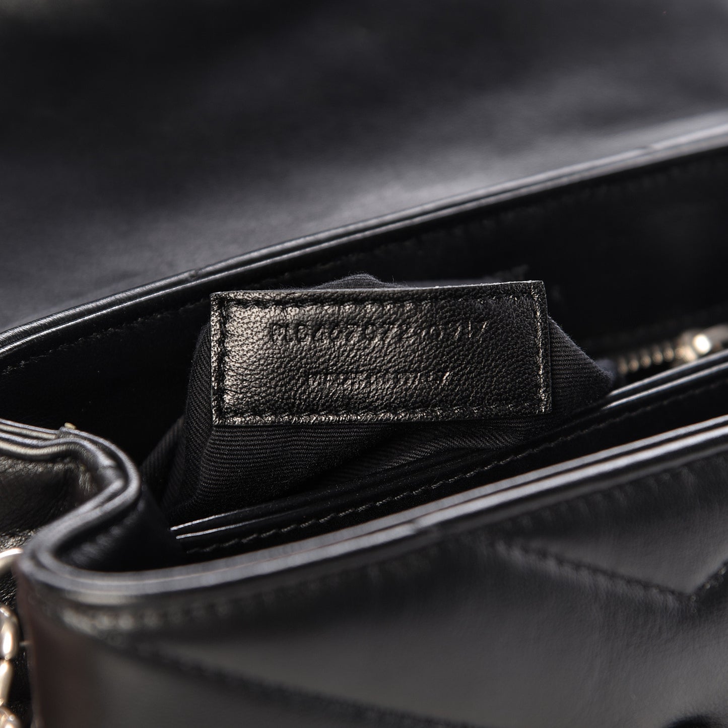 Calfskin Y Quilted Monogram Toy Loulou Crossbody Bag Black