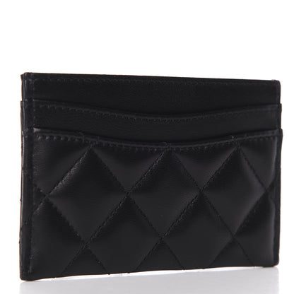 Chanel Lambskin Quilted Card Holder Black 3 of 9
