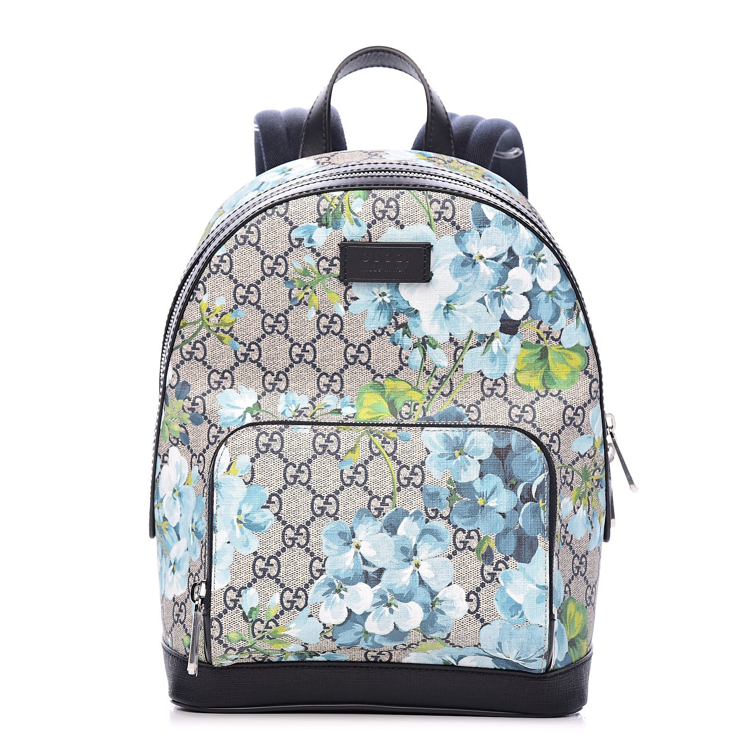 Gucci GG Supreme Monogram Blooms Small Day Backpack Blue 1 of 10