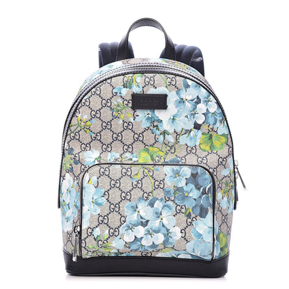 Gucci GG Supreme Monogram Blooms Small Day Backpack Blue 1 of 10