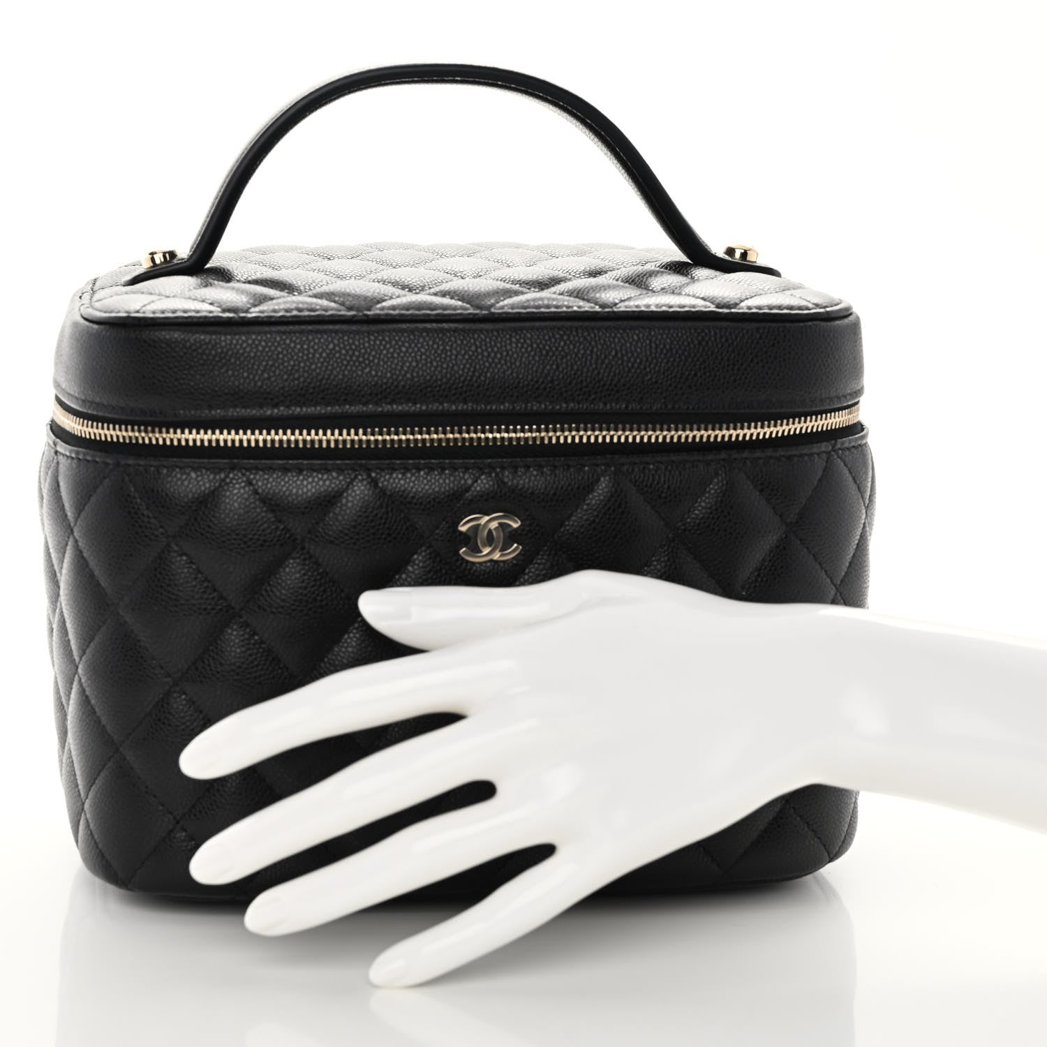 Chanel Caviar Quilted Large Vanity Pouch Black 3 of 13
