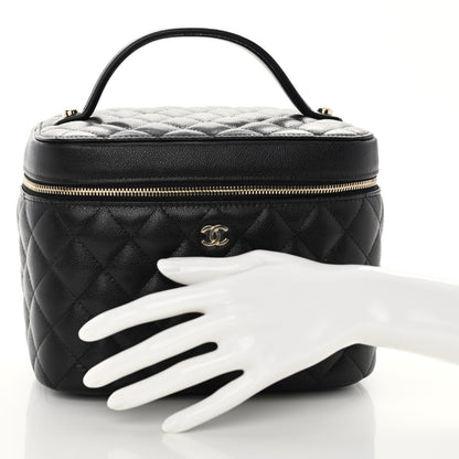 Chanel Caviar Quilted Large Vanity Pouch Black 3 of 13