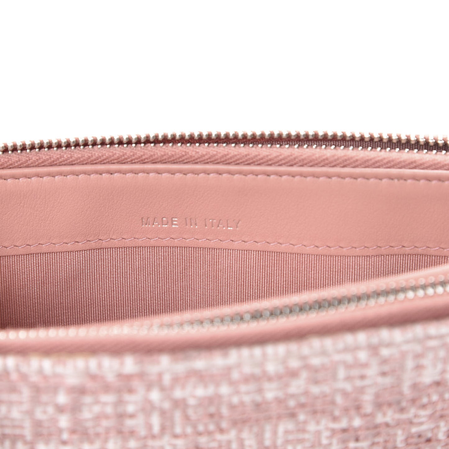 Canvas Small Deauville Clutch With Chain Pink