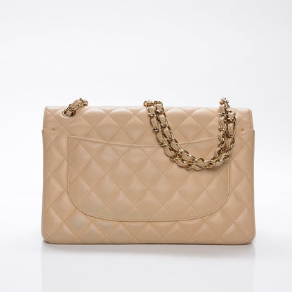 Chanel Caviar Quilted Jumbo Double Flap Beige 4 of 9
