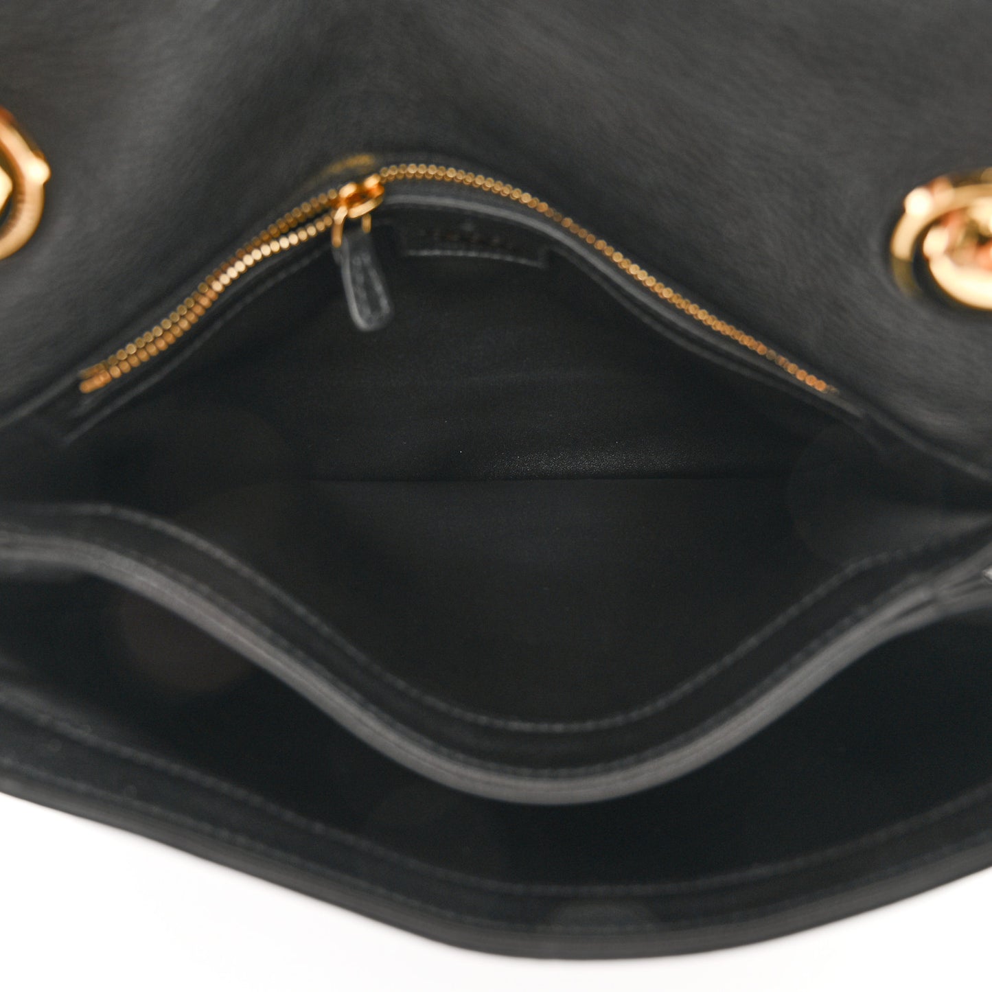 Roxy Calfskin Web Medium Blondie Shoulder Flap Bag Black