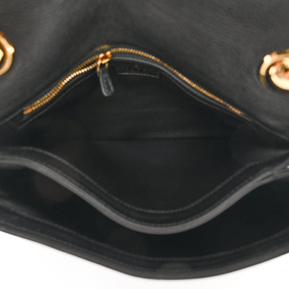 Gucci Roxy Calfskin Web Medium Blondie Shoulder Flap Bag Black 5 of 12