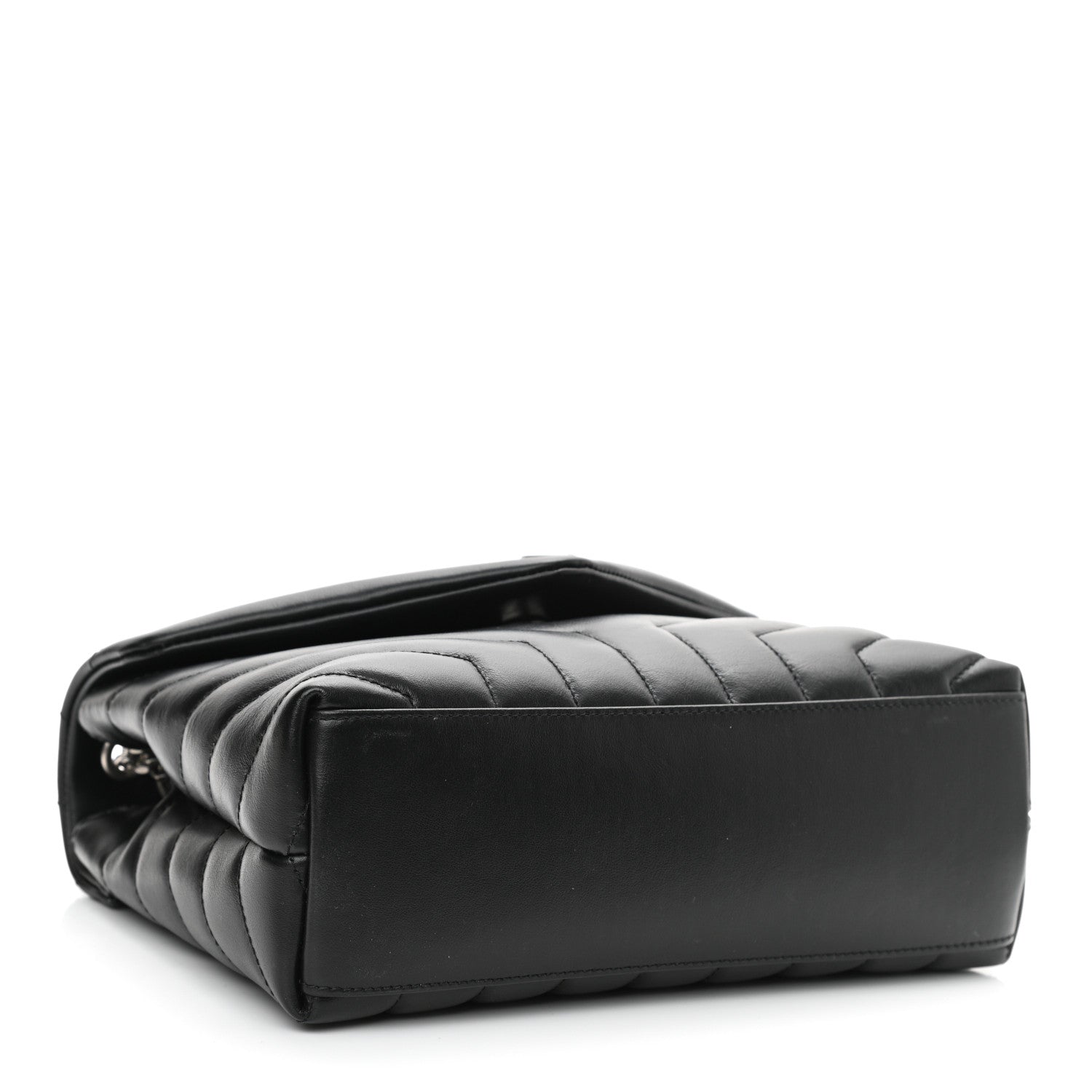 Saint Laurent Calfskin Y Quilted Monogram Small Loulou Chain Satchel Black 4 of 11