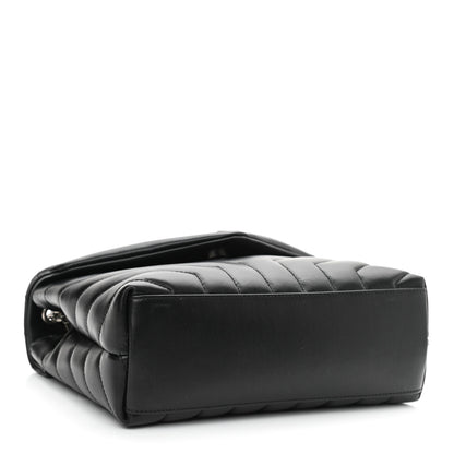 Saint Laurent Calfskin Y Quilted Monogram Small Loulou Chain Satchel Black 4 of 11