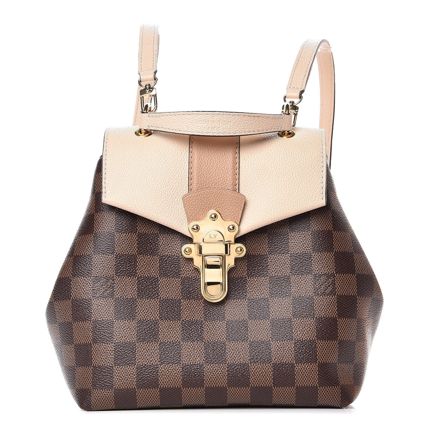Damier Ebene Clapton Backpack Creme