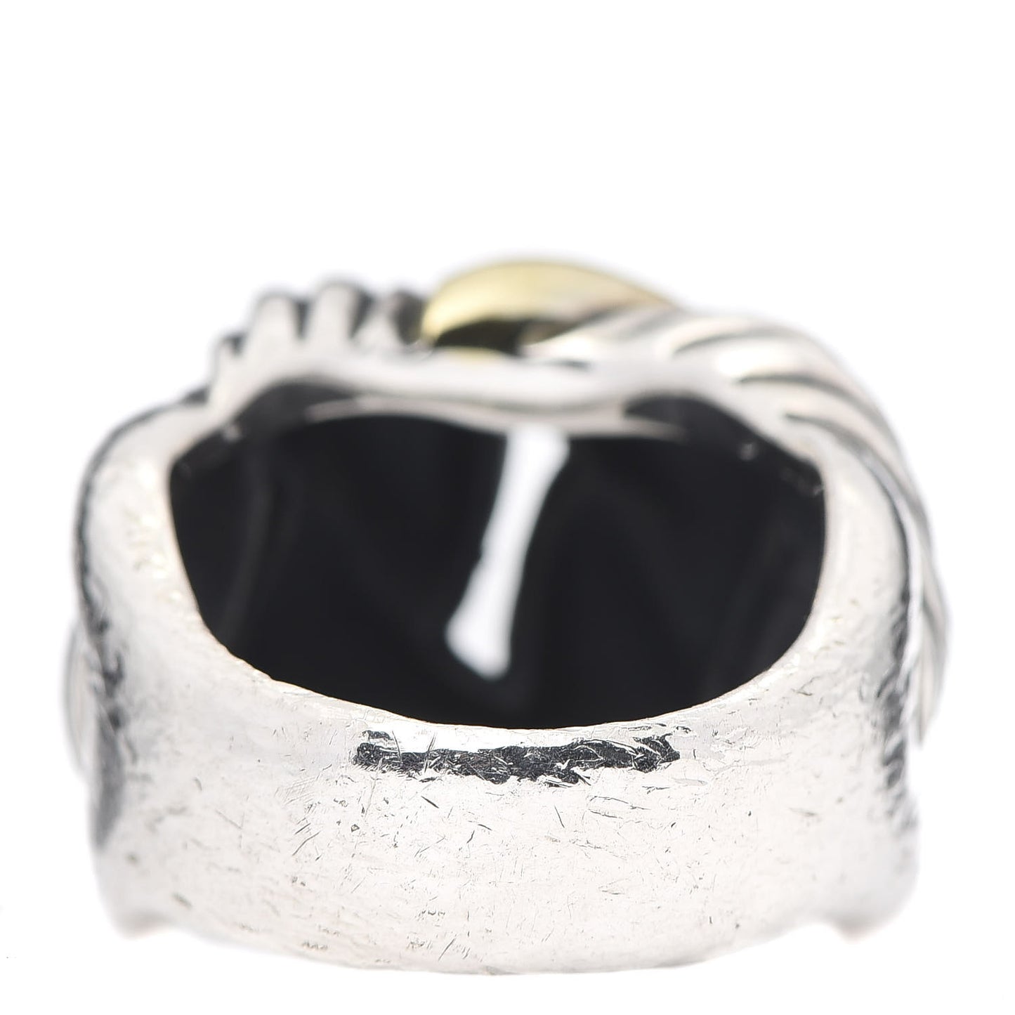 Sterling Silver 18K Yellow Gold 20mm Cordelia Ring 57 8