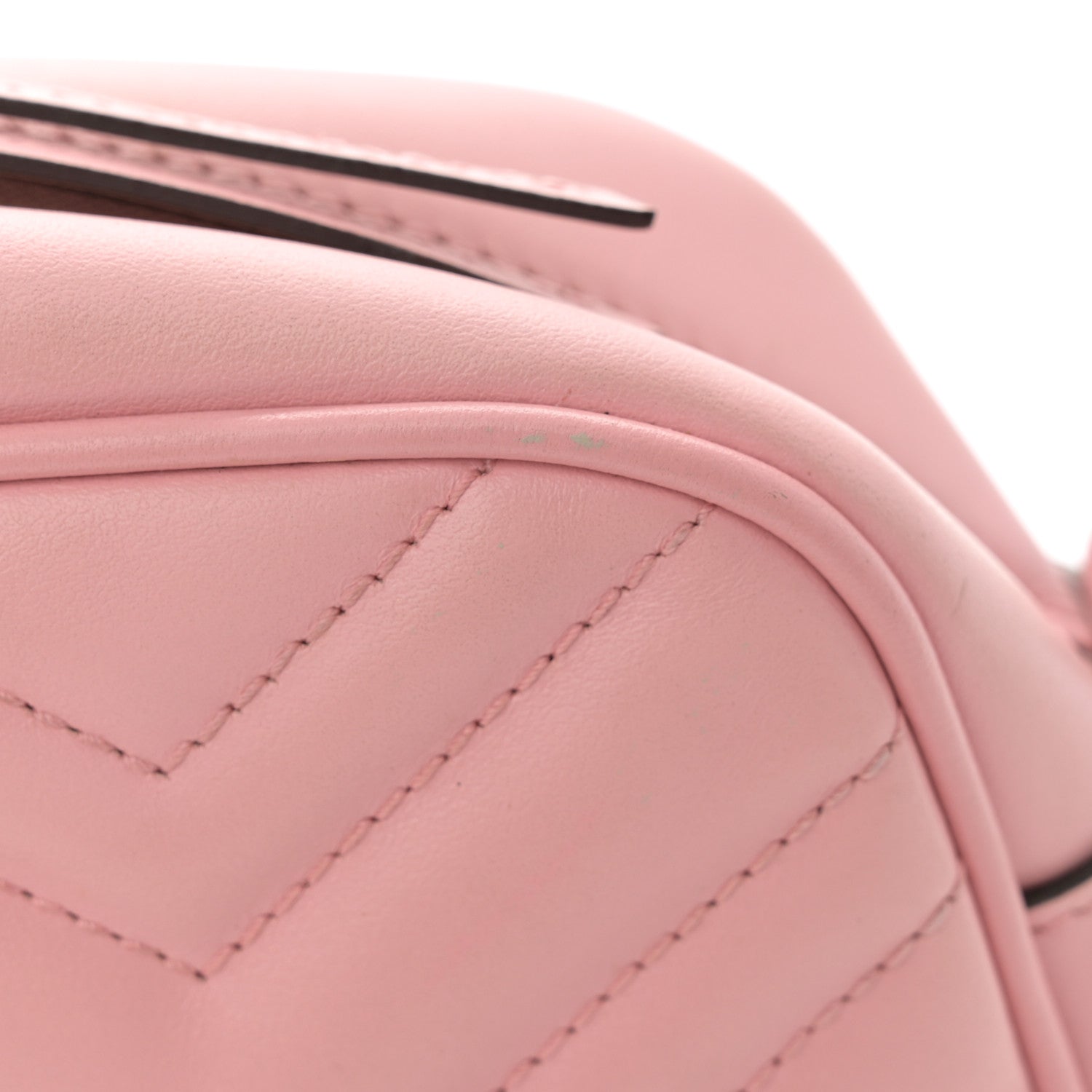 Gucci Calfskin Matelasse Small GG Marmont Chain Shoulder Bag Wild Rose 12 of 15