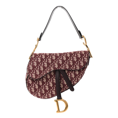 Christian Dior Oblique Saddle Bag Burgundy 1 of 11