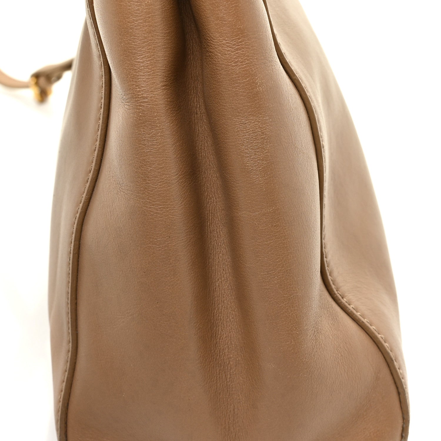 Fendi Calfskin Medium Peekaboo Iconic Satchel Tan 15 of 37