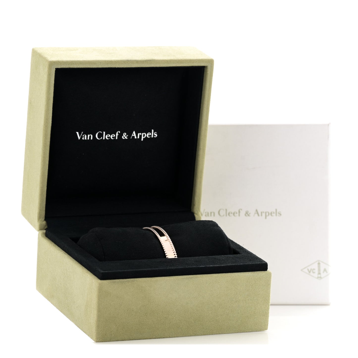 18K Rose Gold Perlee Signature Bangle Bracelet S