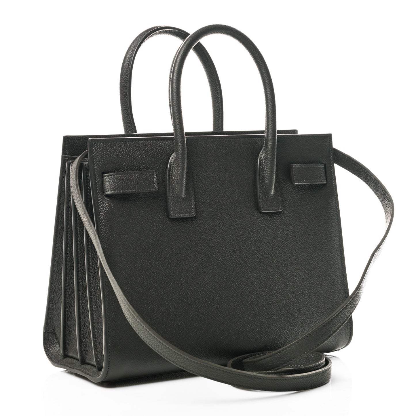 Grained Calfskin Baby Sac De Jour Coal