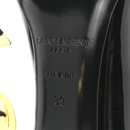 Saint Laurent Patent Opyum 110 Pumps 39 Black Gold 6 of 9