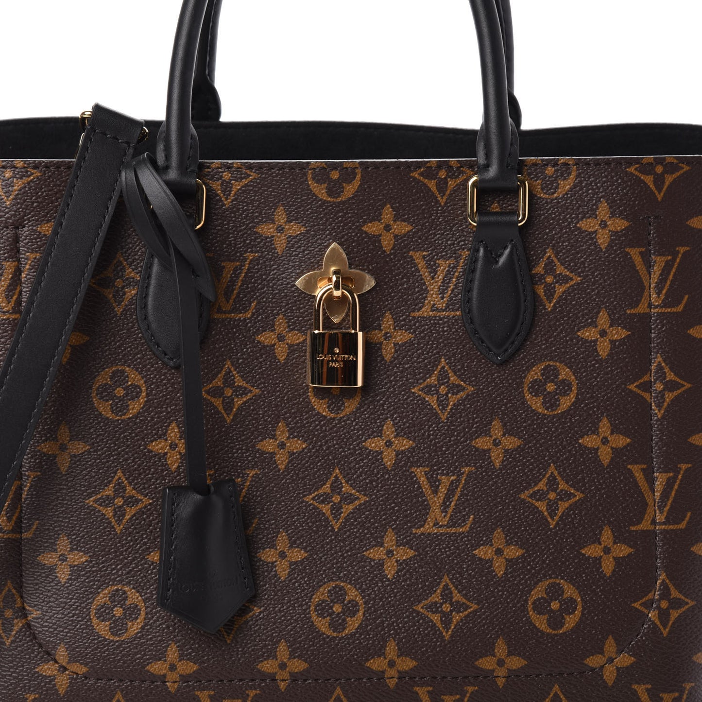 Monogram Flower Tote Black