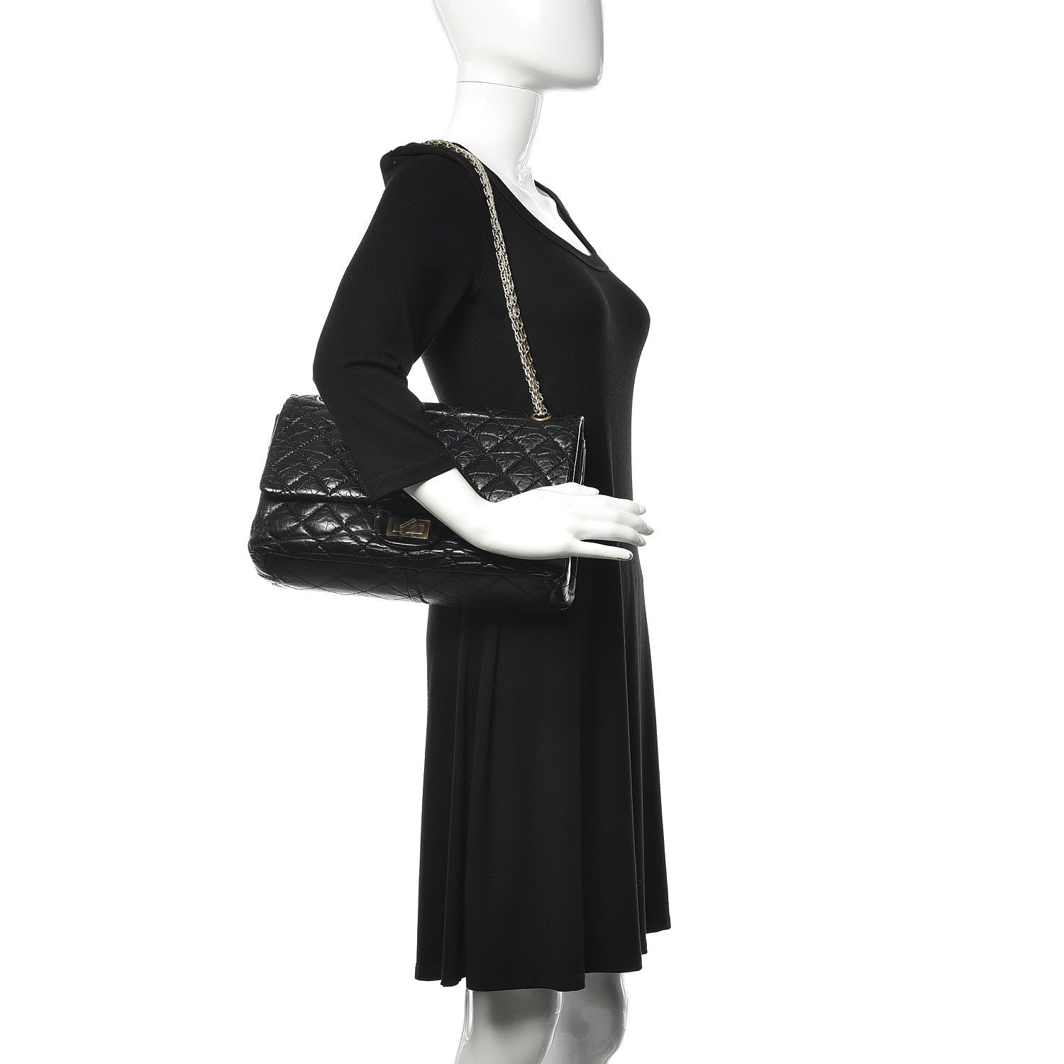 Chanel Aged Calfskin Quilted 2.55 Reissue 227 Flap Black 2 of 19