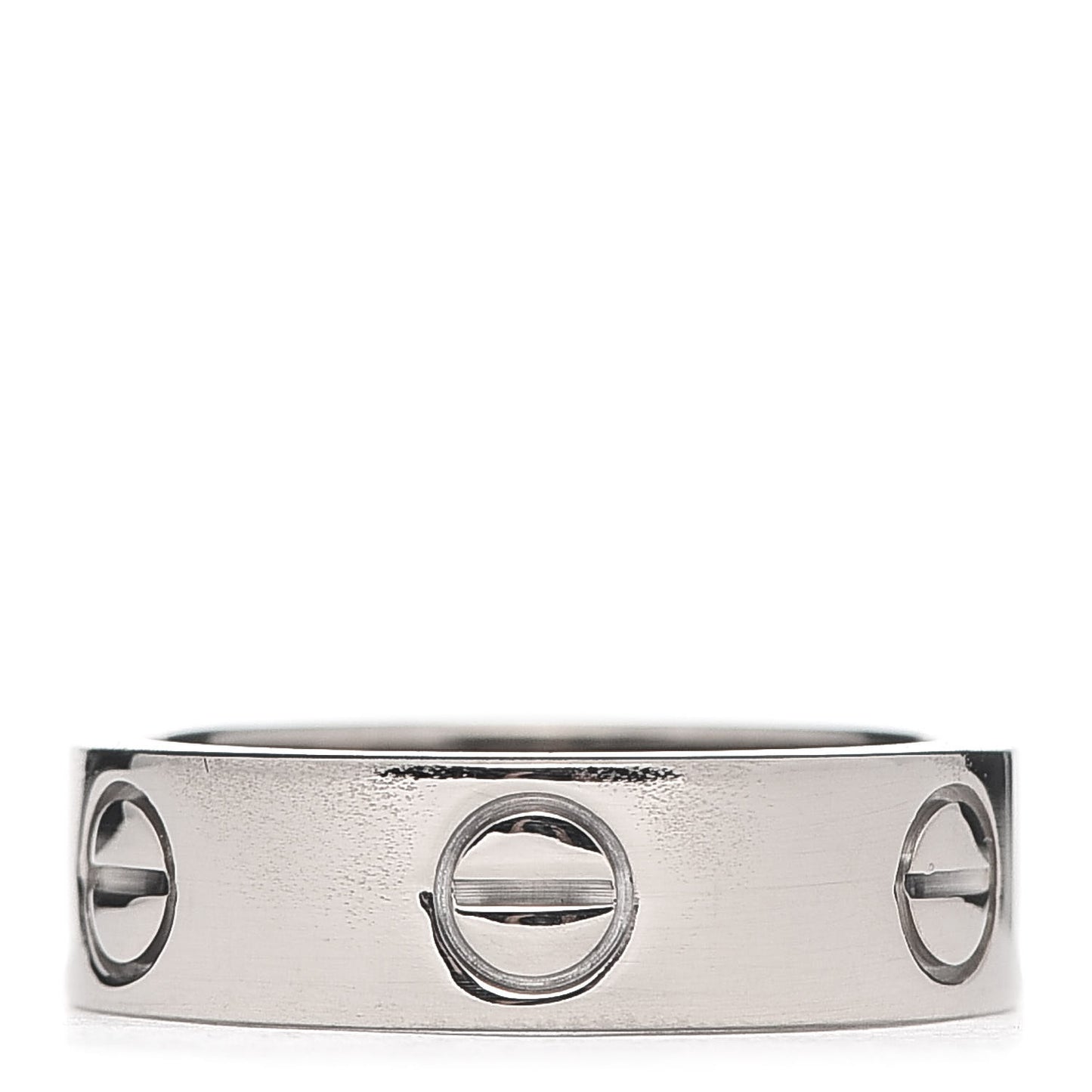 18K White Gold 5.5mm LOVE Ring 51 5.75