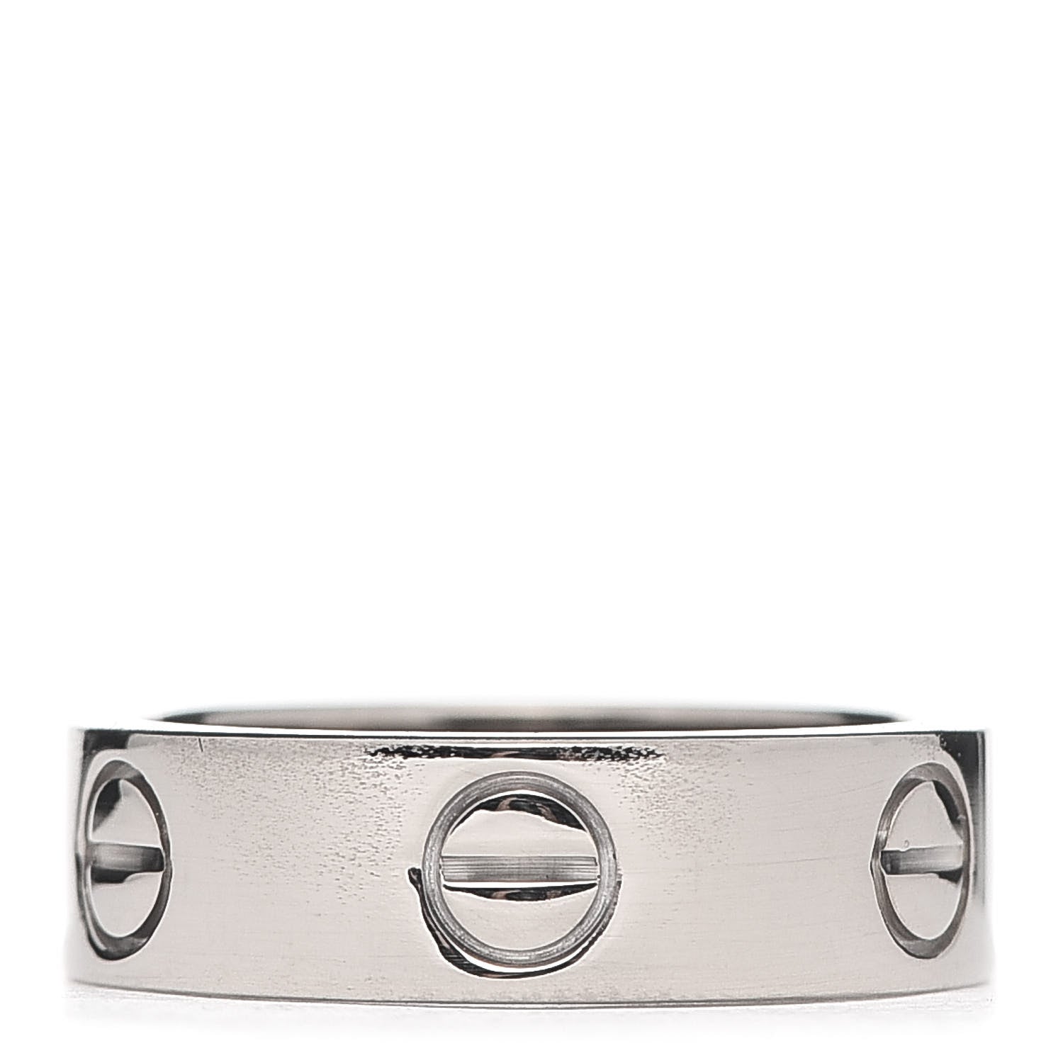 Cartier 18K White Gold 5.5mm LOVE Ring 51 5.75 3 of 5