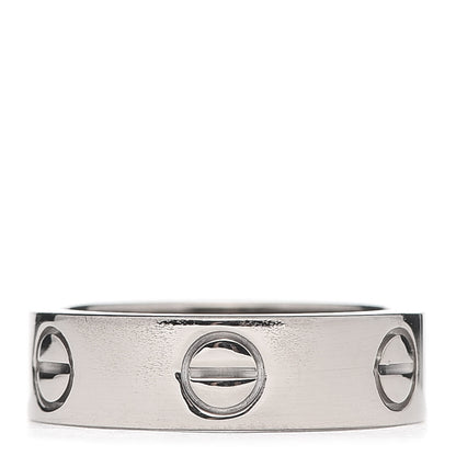 Cartier 18K White Gold 5.5mm LOVE Ring 51 5.75 3 of 5