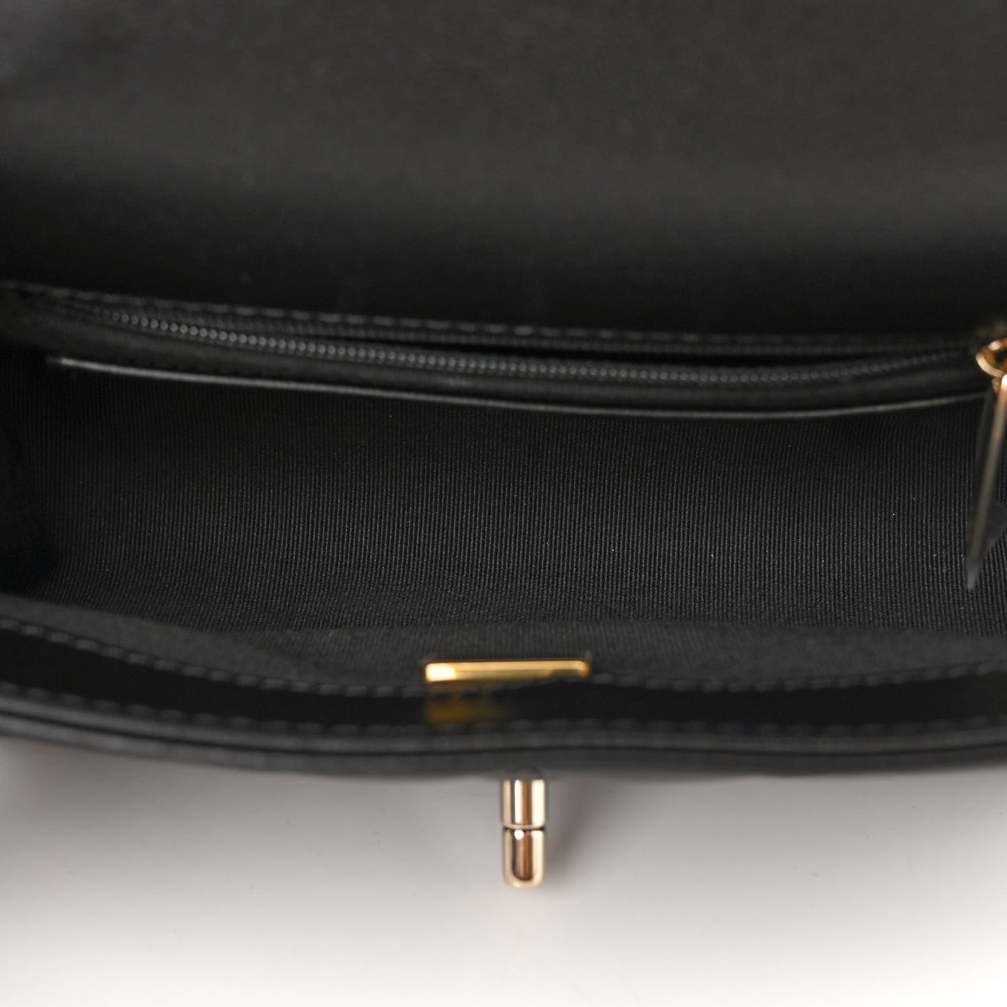 Lambskin Patent Calfskin Mini Flap Bag Black