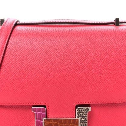 Hermes Epsom Shiny Alligator Lizard Constance 18 Rose Extreme Rose Poupre Etru Ombre 8 of 10