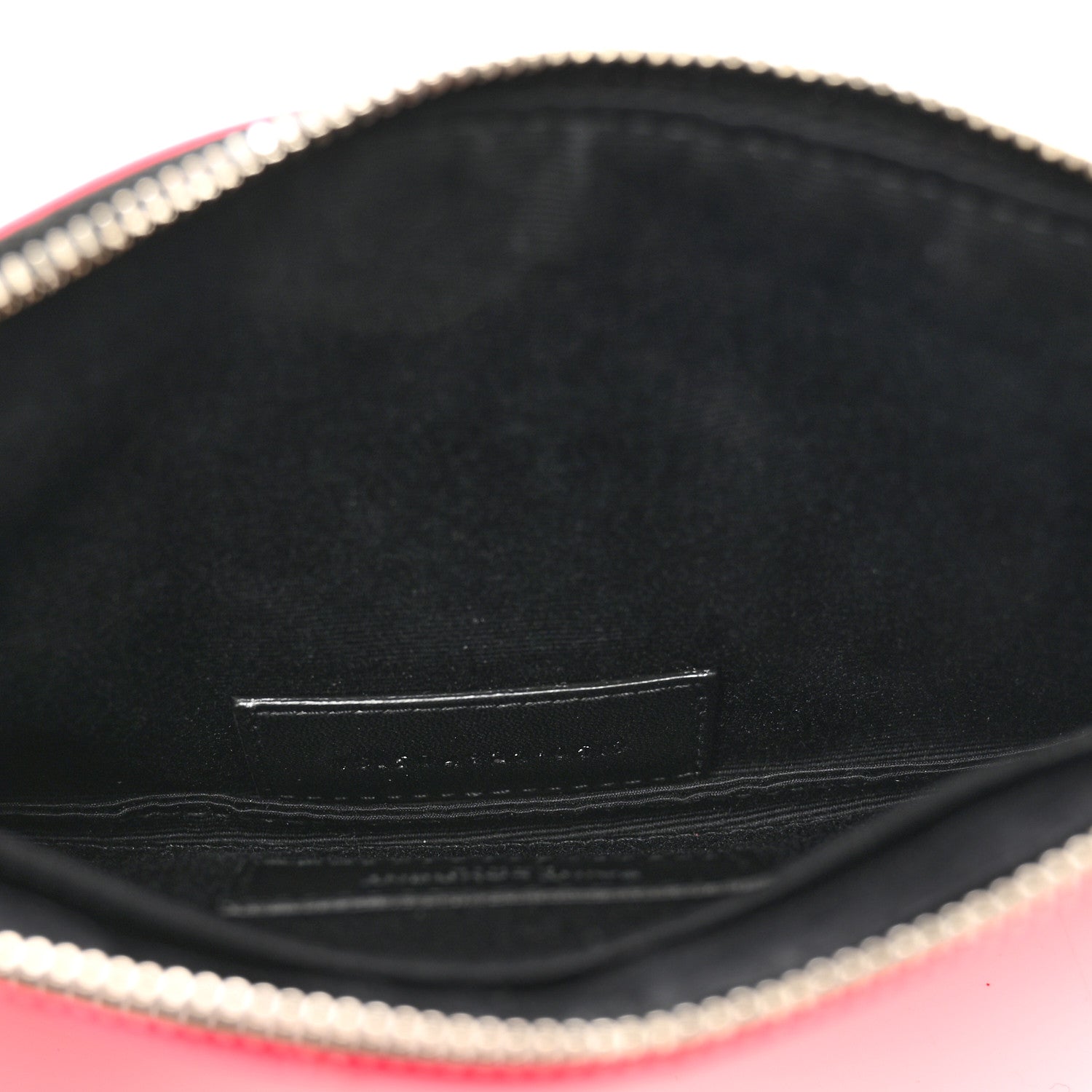Saint Laurent Patent Grain De Poudre Matelasse Chevron Monogram Bill Pouch Neon Pink 5 of 8