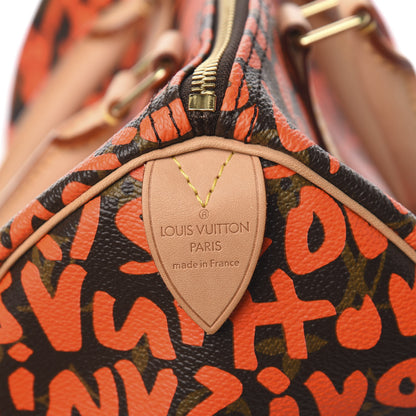 Louis Vuitton Monogram Graffiti Speedy 30 Orange 5 of 9