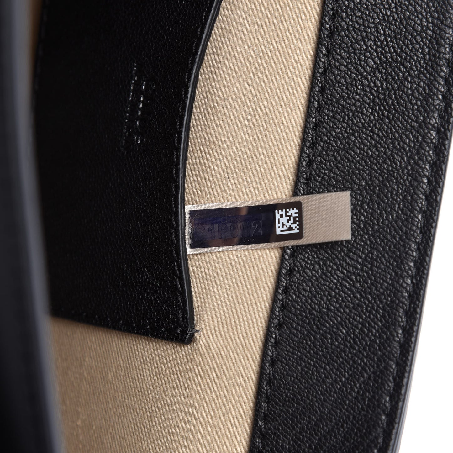 Grained Calfskin Large Tess Bag Black