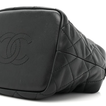 Chanel Lambskin Quilted Small Perfect Meeting Hobo Black 9 of 13