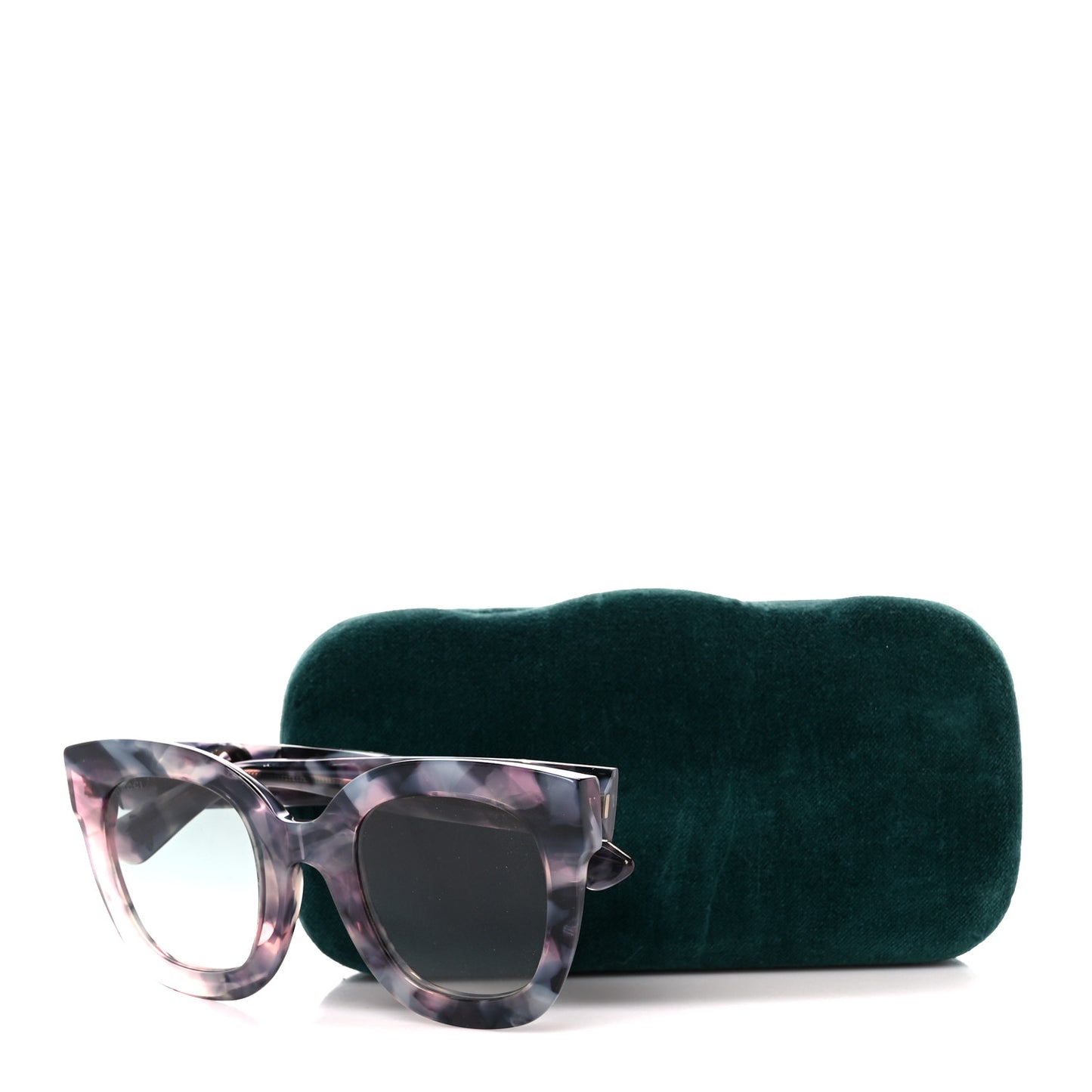 Acetate Round Frame Star Sunglasses GG0208S Grey Pink