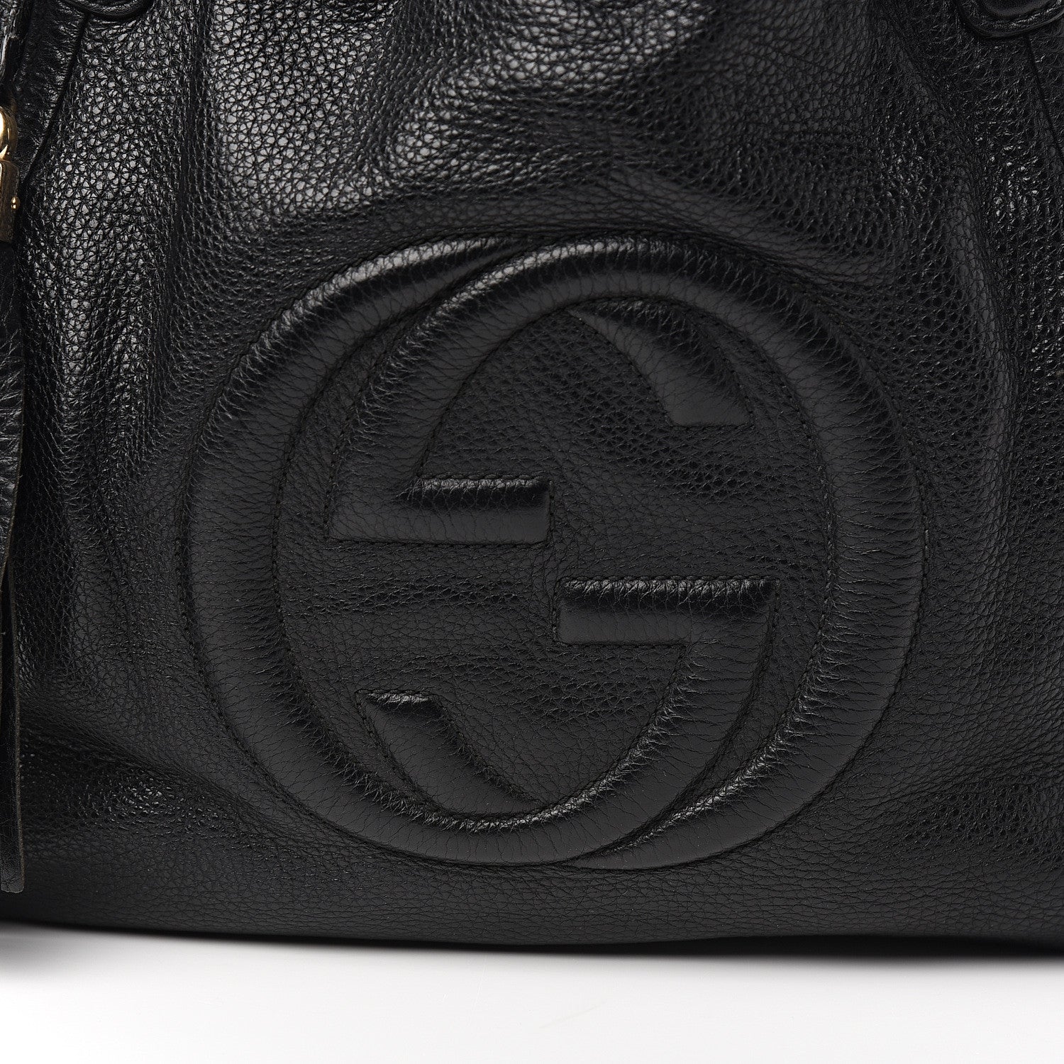 Gucci Pebbled Calfskin Medium Soho Shoulder Bag Black 11 of 11